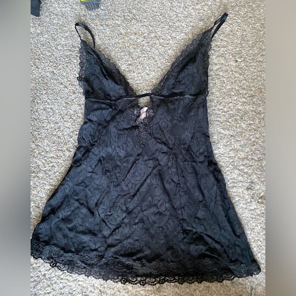 Black lace teddy